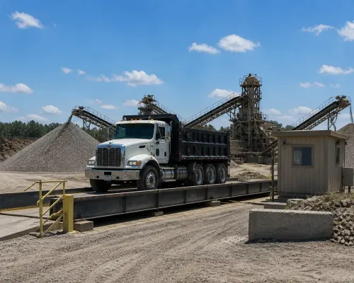 Truck Scalehouse in a Sand & Gravel Quarry